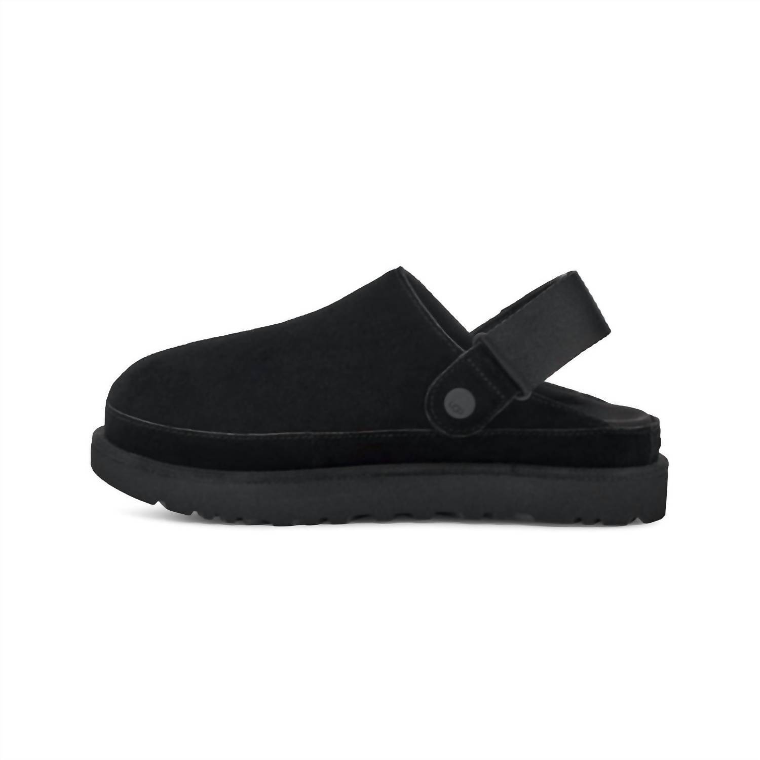 New Ugg Women's Goldenstar Suede Clog In Black
